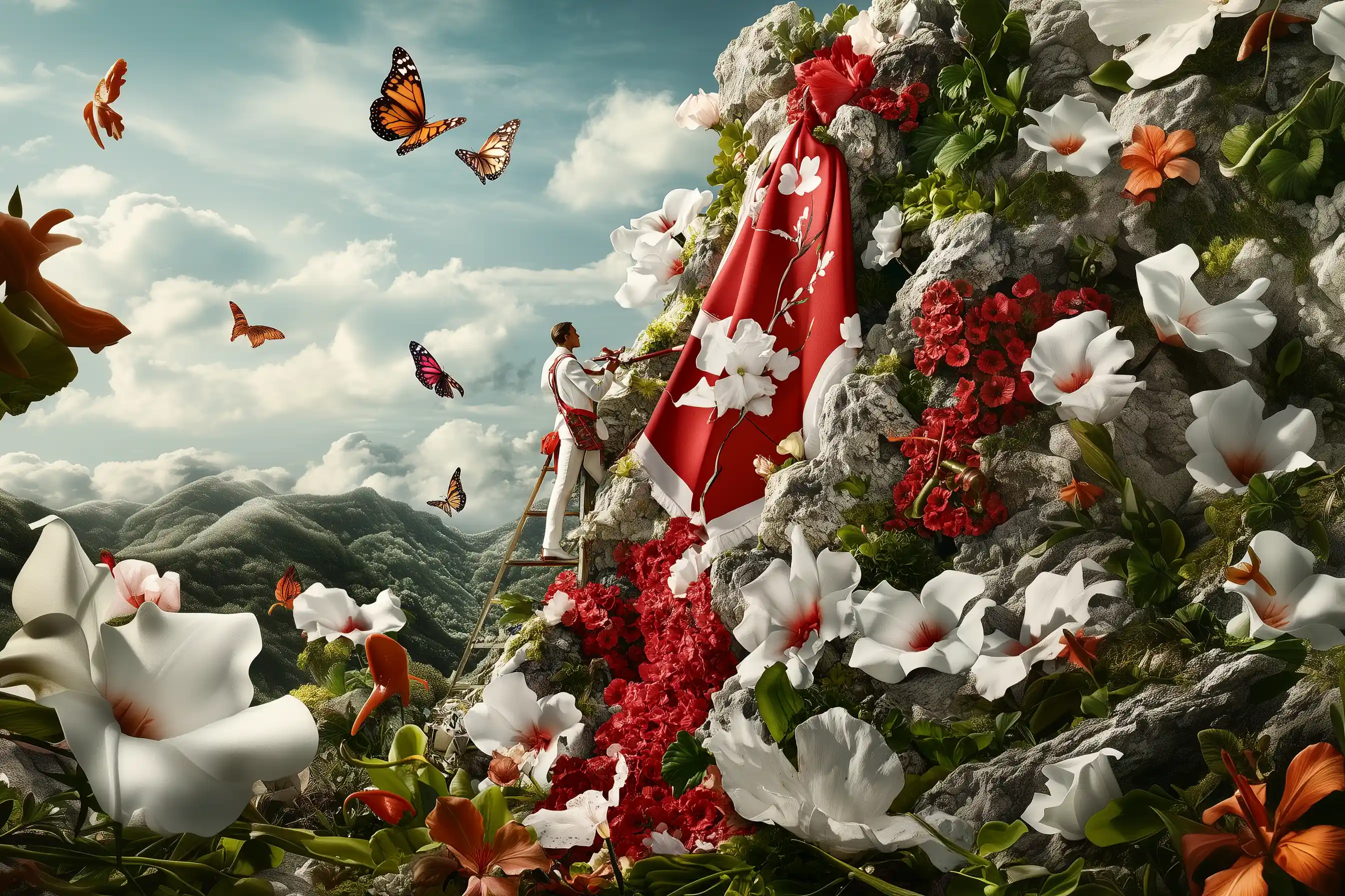 Surreal Luxury: AI-Generated Fashion Landscapes